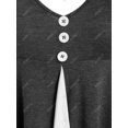 thumbnail image 3 of Tallas grandes Two Tone Empire Cintura Tish T Shirt Rosegal Mangas largas de talla grande, 3 of 5