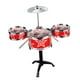 thumbnail image 5 of Juego de batería de jazz para niños, simulación de instrumentos para niños pequeños, juguete musical de desarrollo Rojo, 5 of 9