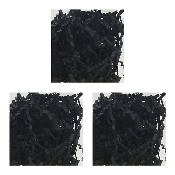 Inteprter Hierba de rafia Papel triturado Llamativo DIY Confeti Decoración de fiesta Suministro de embalaje para la escuela Aula negro Type1 NO1 Inteprter CBP255752