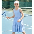 thumbnail image 3 of Aideaone Girls Dresses Athletic Sleeveless Kids Summer Sundress with Criss Cross Rainbow Straps Sporty Dress for Girls 6-10 Years, 3 of 6