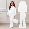 thumbnail image 2 of Enjoytime Outfits for Girls Long Sleeve Hoodie with Flared Pants 2 Piece Set Kids Fall Fashion Comfy Casual Outfit, 2 of 8