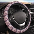 thumbnail image 3 of Lsque Pink Lotus Buddha Ultra Soft Car Steering Wheel Cover for Women, Standard 15 inch Size for Truck Van SUV Auto, 3 of 8