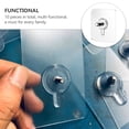 thumbnail image 2 of No Trace Screw Sticker 20 Pcs Adhesive Wall Hook Ceiling Storage Punching Stainless Steel, 2 of 6