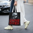 thumbnail image 2 of DouZhe Reusable Grocery Bags, Gamer Zone Game Over Lightweight Polyester Canvas Cloth Tote Bag for Travle Gym Shopping School, 15" x 16", 2 of 7