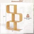thumbnail image 3 of Costway 2 PCS 2-Tier S-Shaped Bookcase with 2 Open Cubes Geometric Corner Display Shelf, 3 of 9