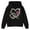 Black, variant on Girls Hooded Sweatshirt Soft Casual Pullover With Pocket For Play And School Hooded Jacket Girls