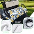 thumbnail image 5 of Golf Cart Seat Covers for 2 Seater, Lemon Soft Microfiber Cart Seat Towel Blanket, Fruit Leaf Branch Summer Spring Pastoral Absorbent Breathable Non Slip Bench Seats Protector for Golf Course 51"x31", 5 of 9