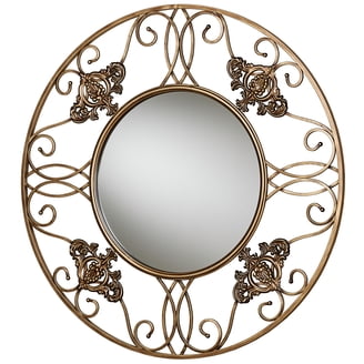 Miroir Mural Décoratif Sirène Art Nouveau - Résine Patine Bronze - 26.7x14.6cm