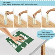 Natures Evergreens 6 Pack Kitchen Cleaning Cloths 11 x 11, Super Absorbent, Soft Double Layer Plush for Dish and Surface Cleaning
