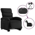thumbnail image 4 of vidaXL Electric Stand Up Recliner Chair Black Faux leather, metal, plywood, 4 of 5