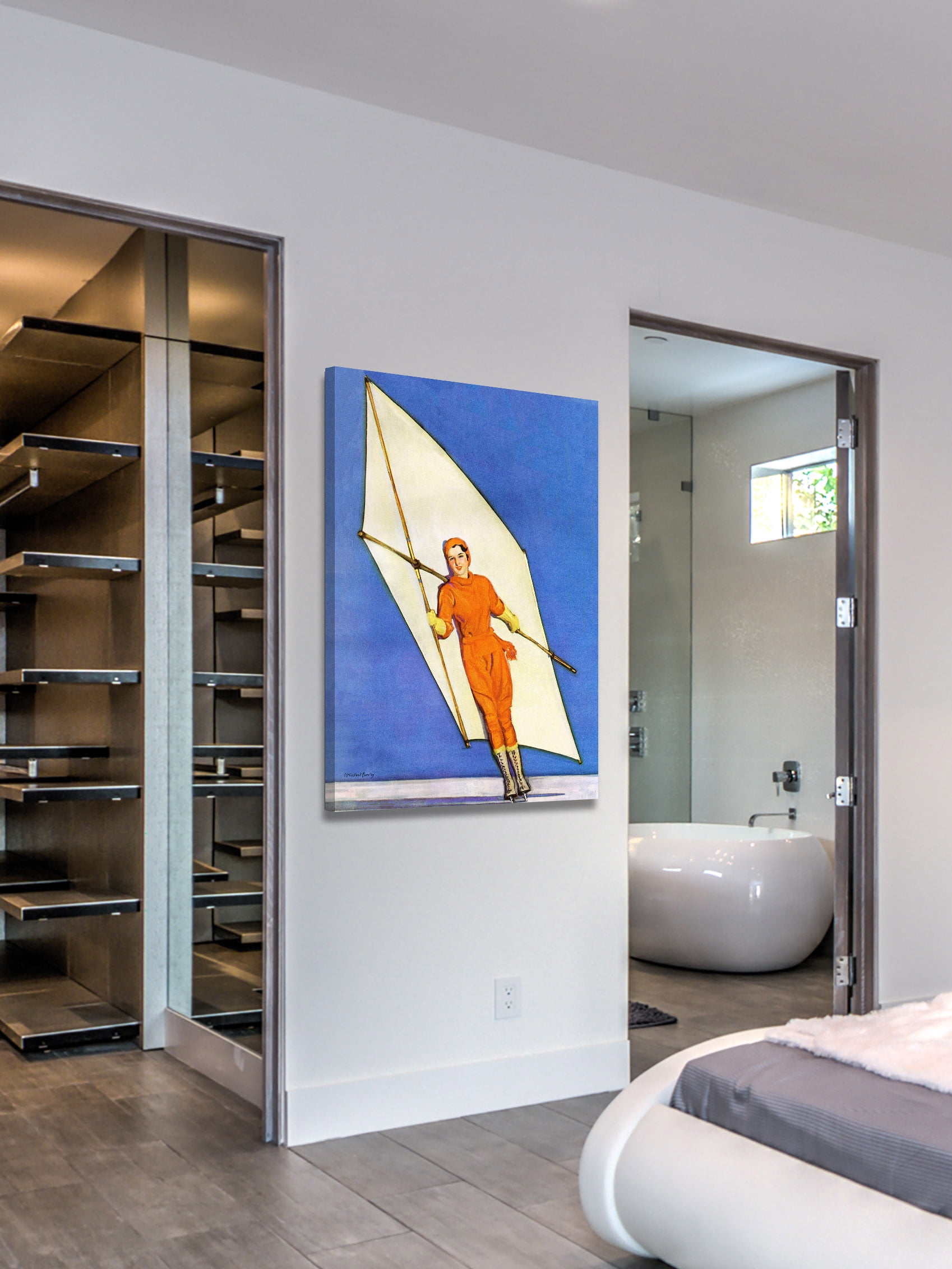 "Sail Skating" Painting Print on Wrapped Canvas