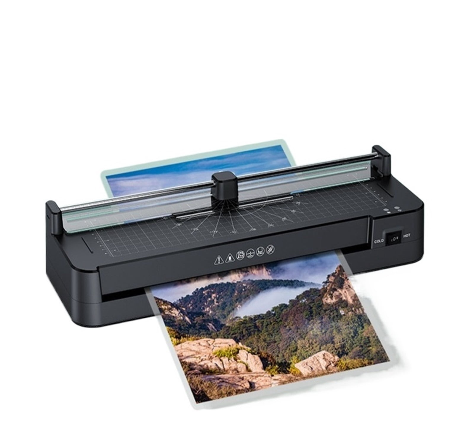 2 in 1 Hot and Cold Laminator Corner Rounder Photo/Doucment/Card Lamination Machine Hot & Cold Laminating