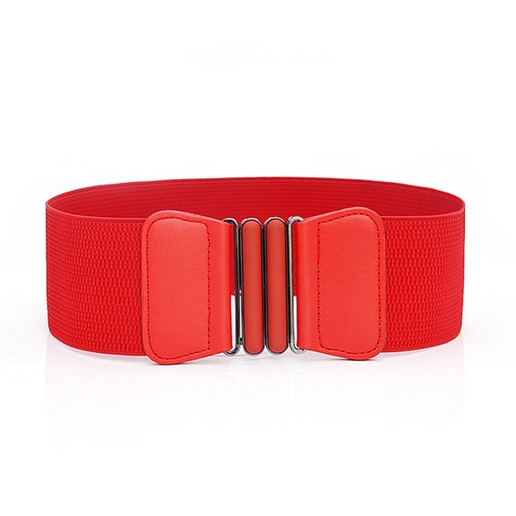 Adjustable Buckleless Belt Elastic Woven Stretch Metal Hook Elastic Belt for Women Girlfriend Valentines Day Gifts