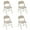 Light Brown, variant on 6pcs Folding Chairs Cushioned Padded Seat Portable Wedding Chairs with Metal Frame for Indoor and Outdoor,School, Office and Garden Party, White