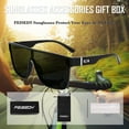 thumbnail image 7 of FEISEDY Fashion Flat Top Sunglasses Trendy Oversized Square Shades Women Men UV400 B2996, 7 of 7