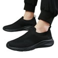 thumbnail image 3 of Caqnni Mens Slip On Walking Shoes Non Slip Running Shoes Breathable Workout Shoes Lightweight Gym Sneakers (Black,44), 3 of 9
