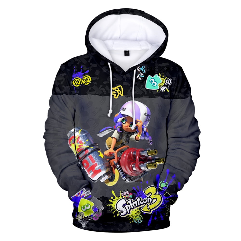 Splatoon 3 Merch Hoodies New Logo Sweatshirt Men/Women Cosplay