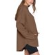 thumbnail image 3 of Sudadera con Capucha Oversize para Mujer, con Cremallera de un Cuarto, Estilo Túnica, Ideal para Otoño e Invierno Ropa y Elegante Marrón Oscuro L, 3 of 10