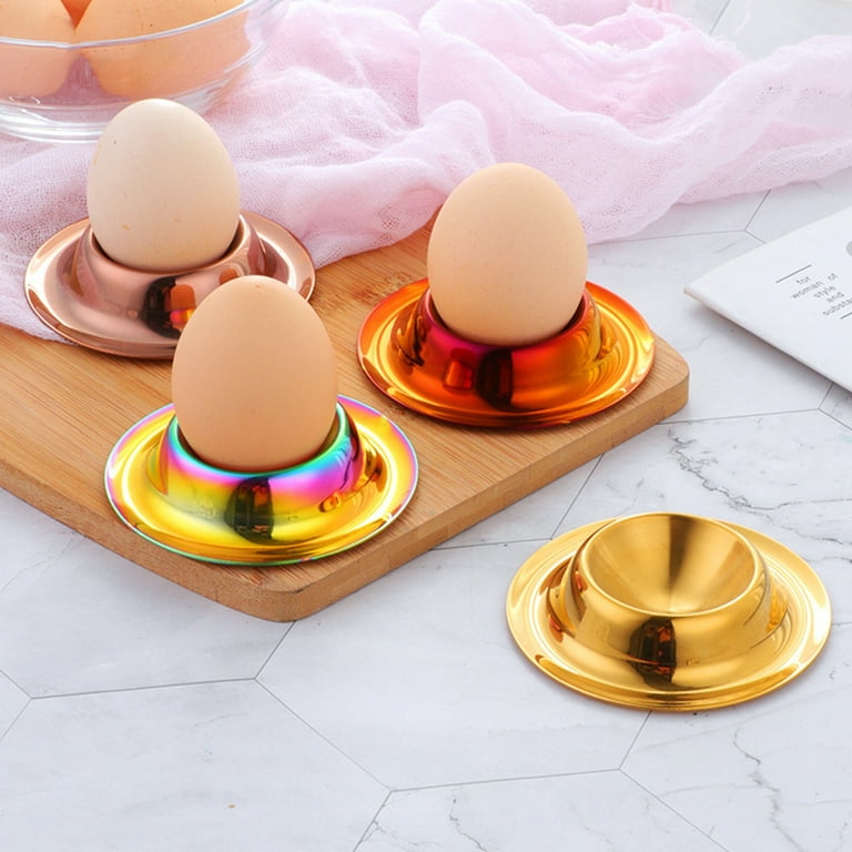 Visland Egg Cup Holder for Soft Boiled Eggs Stainless Steel Egg Tray  Kitchen Tool