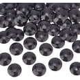 thumbnail image 1 of 50 piezas de diamantes de imitación acrílicos planos de 30 mm, redondos, negros, cabujones, gemas acrílicas brillantes, joyas para cosplay., 1 of 6