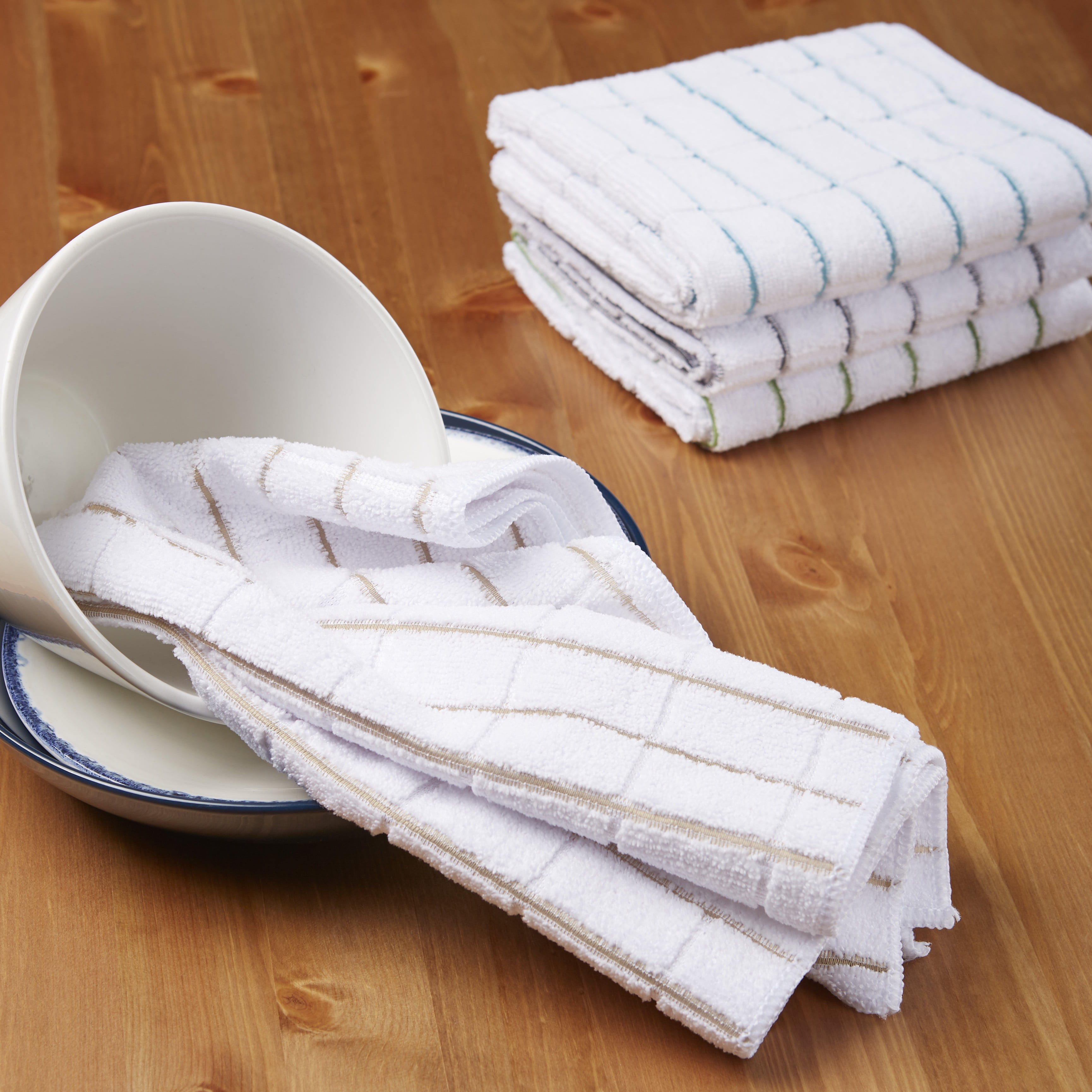 Details about   9 Piece Matching Microfiber Dish Towel Set Microfiber Drying Mat 