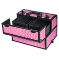thumbnail image 4 of SHANY Rebel Series Pro Makeup Artists Rolling Train and Trolley Case, Provocative Rose, 4 of 9