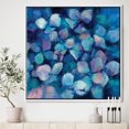 thumbnail image 3 of Abstract Blue Flower Petals - Traditional Framed Canvas, 3 of 3