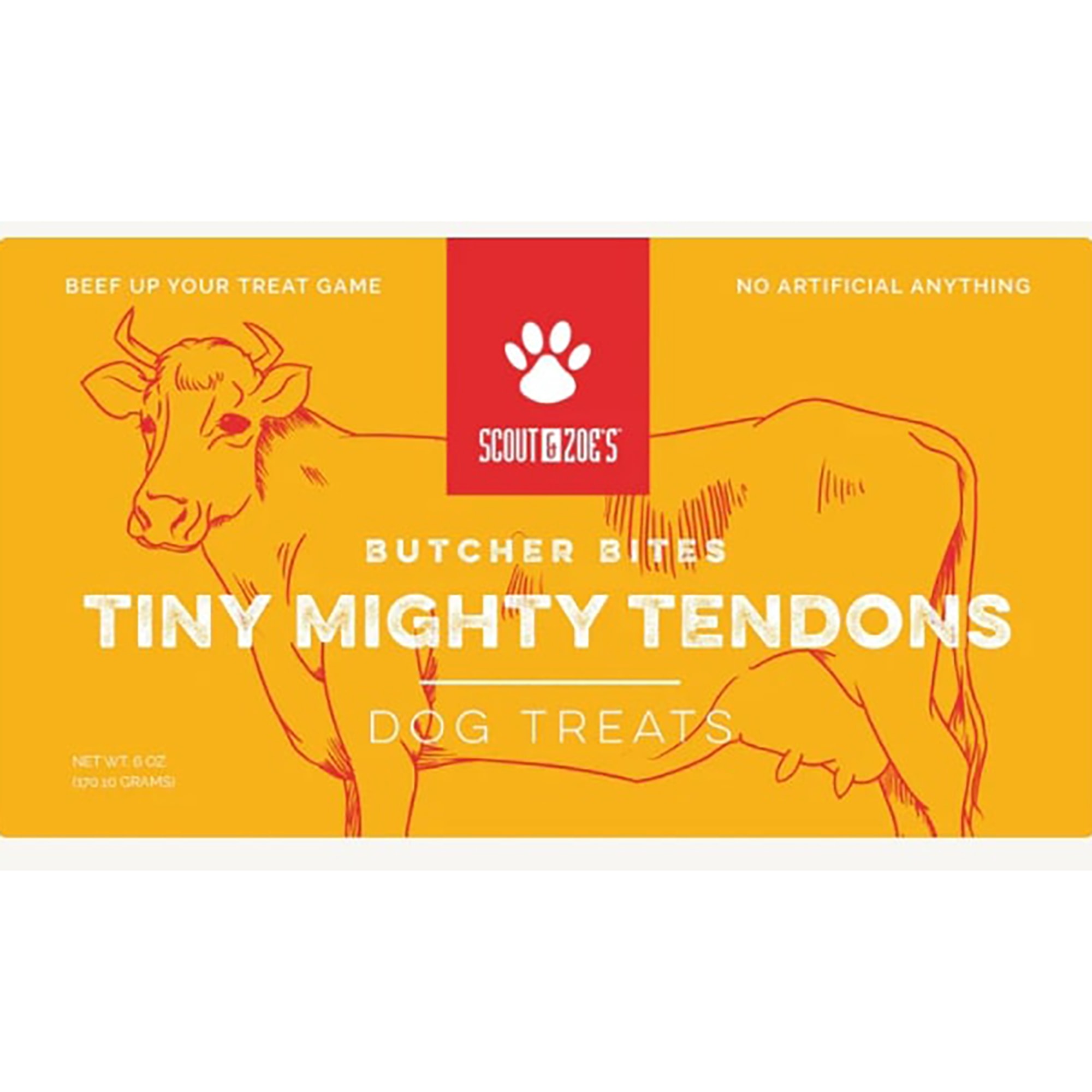 Scout & Zoe's: Beef Tiny Mighty Tendons - 3 Packs, 2oz Bags - Dog Treats, Single Ingredient, Small Breeds & Puppies, Pet Stick Chews, Butcher Bites