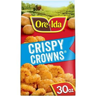 Ore-Ida Golden Crispy Potato Crowns, Seasoned Shredded Frozen Potatoes, 30 oz Bag