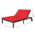 thumbnail image 2 of Topbuy Rattan 2-Person Recliner Chair Daybed - Set of 1, Red, 2 of 7