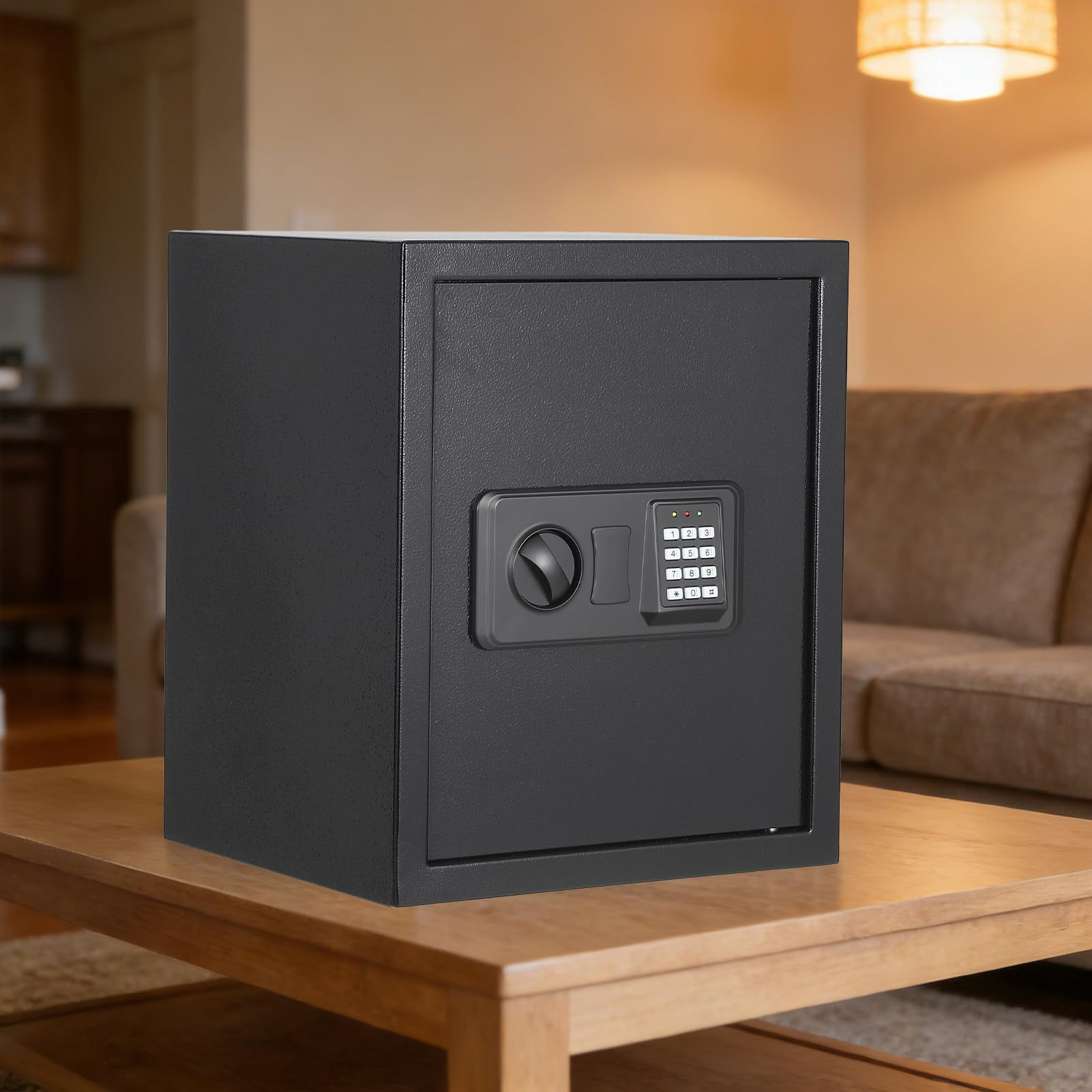 Digital Keypad Safe Box for Home with Fireproof Bag, Heavy Duty Steel Security Safe with Spare Keys & Multiple Size Options (9.8" to 31.5"), Money Safe for Cash Jewelry Documents - Wall Mountable