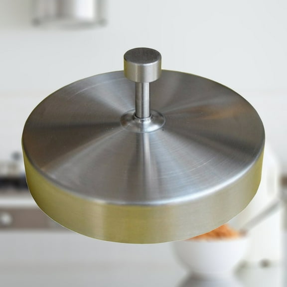 SWETRACE 1Pcs Stainless Steel Press for Round Burger Maker Silver 3.7x3.7x0.8in