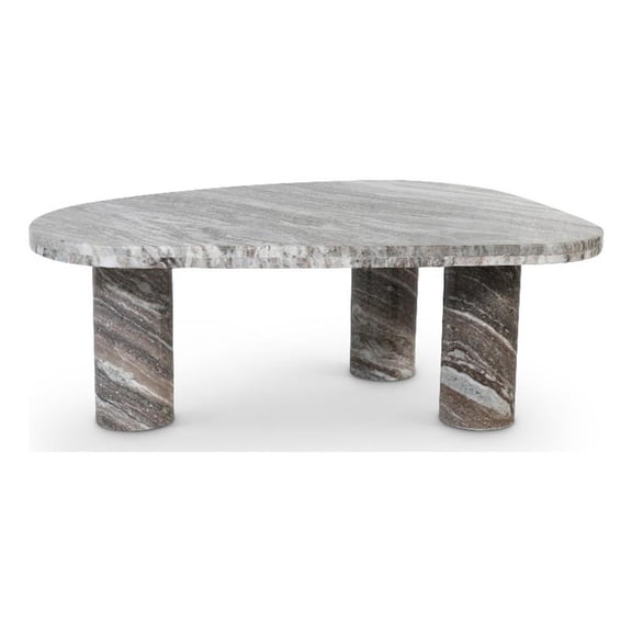 Meridian Furniture Messina Brown Genuine Marble Coffee Table