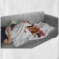 thumbnail image 6 of Christmas Soft Flannel Fleece Throw Blanket, Train Gingerbread Cream Candy Cartoon Toys Snowflakes Presents, Cozy Plush for Indoor and Outdoor Use, 60" x 80", White Brown Vermilion, by Ambesonne, 6 of 6