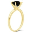 thumbnail image 2 of 0.5 ct Round Cut Natural Onyx Solitaire 14K Yellow Gold Womens Engagement Ring, 2 of 3