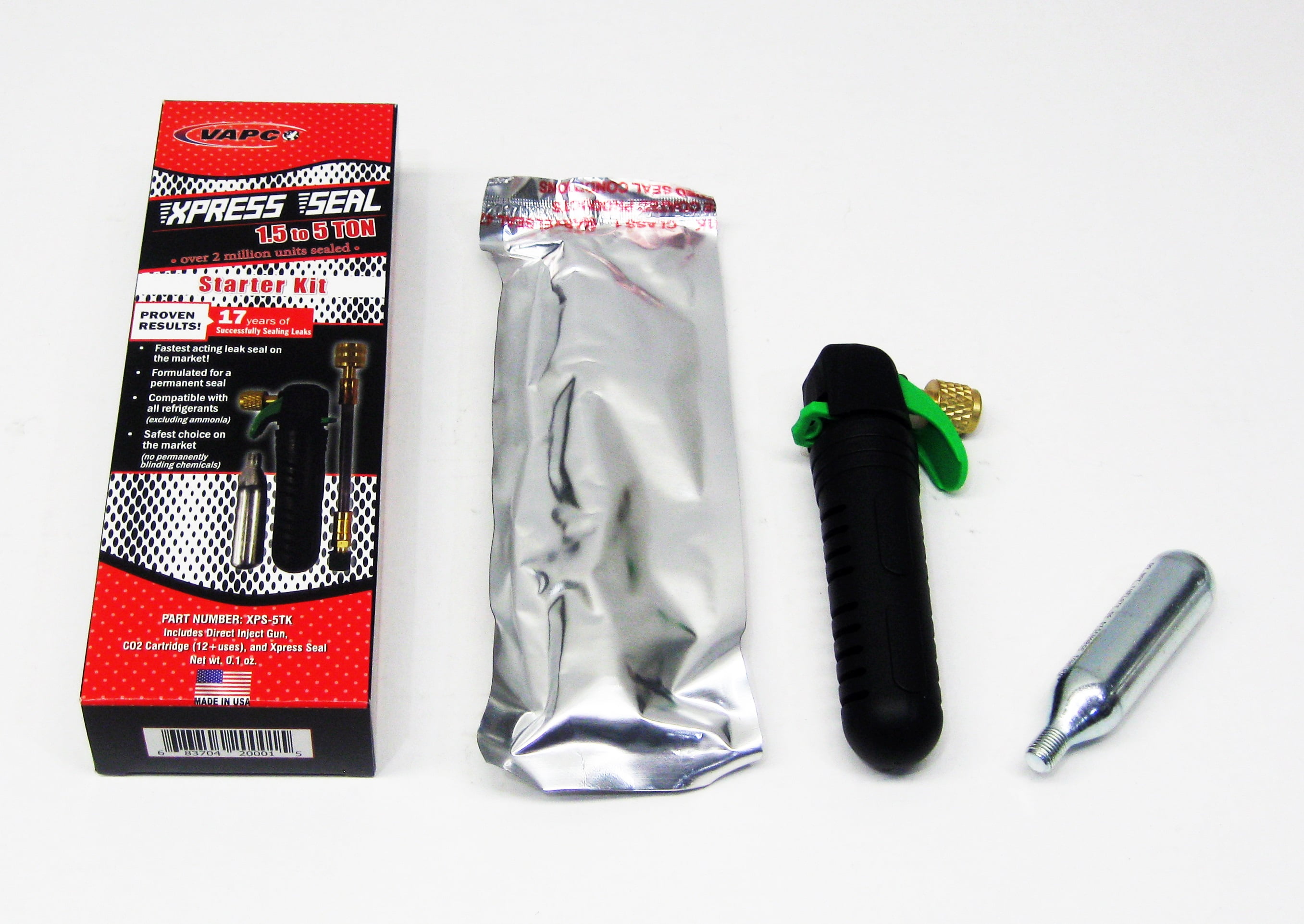 Vapco HVAC Xpress Seal Starter Kit XPS5TK Refrigerant Sealant 1.5 to 5