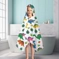 thumbnail image 6 of Vivid Colored Dinosaur and Leaf Pattern Hooded Bath Towel，50"x30" for Ages 3 To 12 Kids, Quick Dry Lightweight Soft Microfiber Hood Beach Towel Cover Up for Kids, 6 of 7