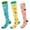 Animals (pink/yellow/blue), variant on Wowstyle 3 Pairs Compression Socks for Women Knee High for Running Work Support Nurses Pregnancy Travel