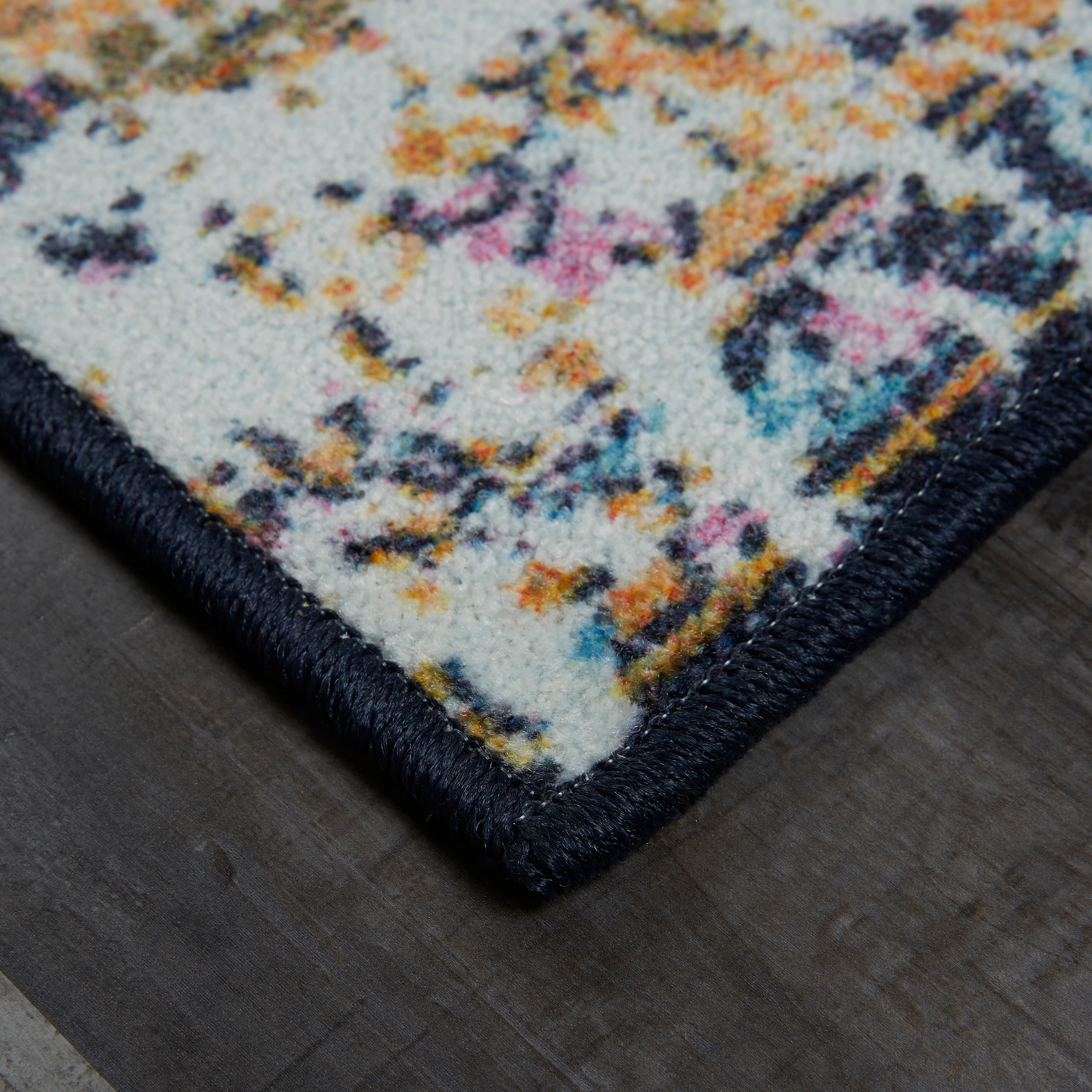 Mohawk Home Prismatic Jaxton Multi Transitional Ornamental Oriental Precision Printed Area Rug, 8'x10', Navy & Pink