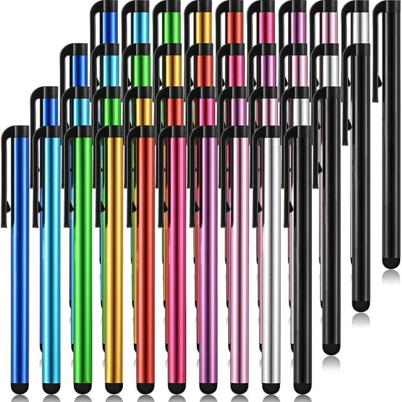40 Pieces Stylus Pens Capacitive Slim Stylus Pens for Universal Touch Screens Devices, Compatible with iPhone, iPad, Tablet (Multicolor)