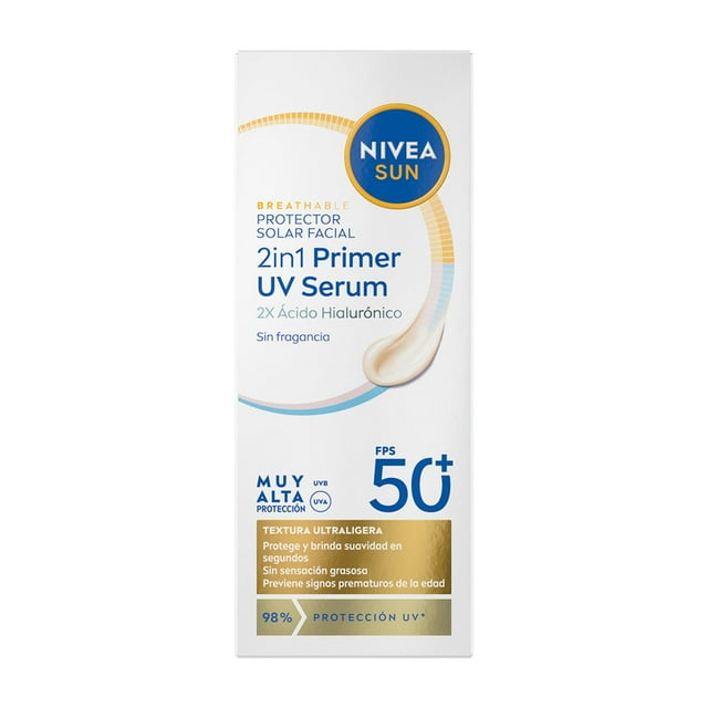 Protector Solar Facial Nivea Sun FPS 50 Primer 2en1 30ml
