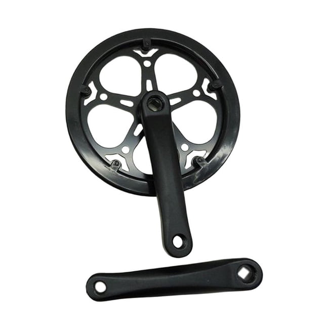 koolsoo Manivelle de Vélo Haute Résistance Garde-Chaîne Ensemble de Manivelle Pièces de Réparation de Vélo Noir