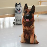 Dog Pillow 3D Simulation Dog Shaped Pillow,Funny Husky German Shepherd Dog Plush Pillow Dog Stuffed Animal Pillow Chair Cushion for Home Decor