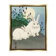 thumbnail image 3 of Stupell Industries Konijnen bij Volle Maan Ohara Koson Classic Rabbit Painting Painting Metallic Gold Floating Framed Canvas Print Wall Art, Design by one1000paintings, 3 of 5