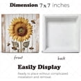 thumbnail image 3 of Bee and Sunflower Wooden Box Sign Bee Gifts Farmhouse Decor Boho Bathroom Decor Country Nursery Decor Shelf Decor Accents Wood Block Signs Housewarming Gifts 7x7 In, 3 of 6