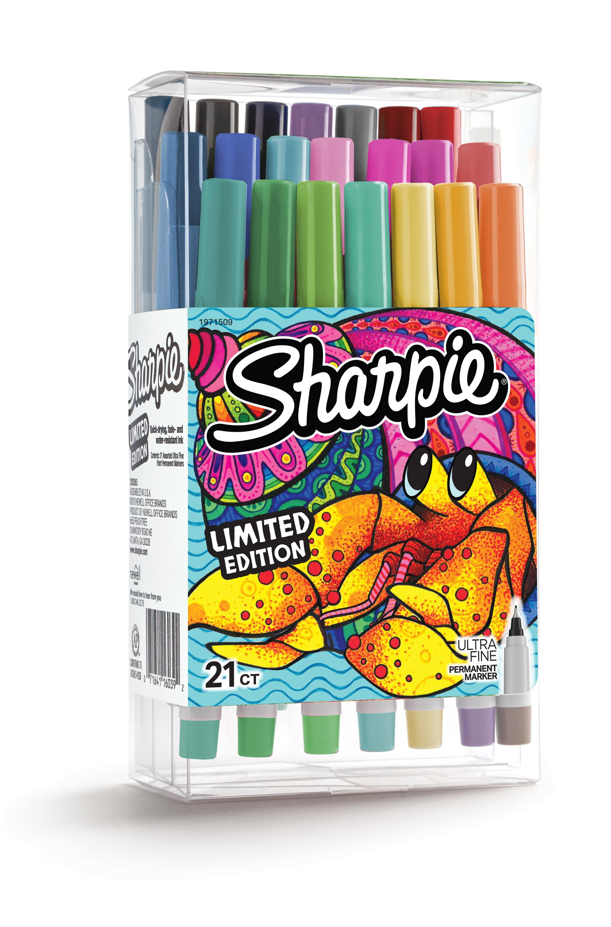 Sharpie Permanent Markers Fine and Ultra Fine Point 21 Count Assorted Colors