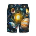 thumbnail image 4 of Naloa Space Planet Men's Short Pajama Pants, Lounge Comfort Shorts with Elasticized Waistband and Side Pockets - X-Large, 4 of 9