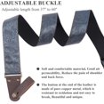 thumbnail image 3 of shiyou-Adjustable Guitar Strap Includes 2 Strap Locks & 2 Matching Picks & 1 Picks Holder & 1 leather Strap Button(1-Carving Blue), 3 of 4