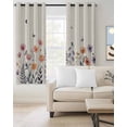 thumbnail image 2 of Spring Floral Blackout Curtains 63 Inches Long, Elegant Pastoral Flowers Watercolor Botanical Thermal Insulated Black Out Curtains, Darkening Window Curtain for Bedroom Living Room 52"x63" 2 Panels, 2 of 9