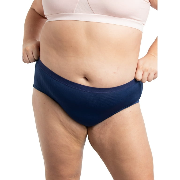 Fit for Me by Fruit of the Loom Women's Plus Size Hipster Underwear, 6 Pack  